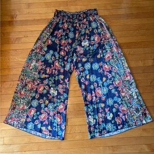 NWT Johnny Was Silk Peppermint Rachel Pant, Multicolor Paisley | Women’s Plus 2X
